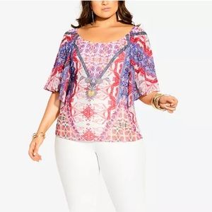 CITY CHIC Gingelly chiffon top excellent condition